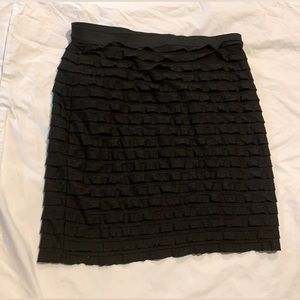 Banana republic black ruffle skirt -medium